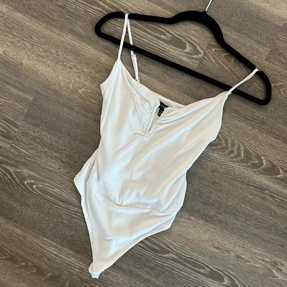 AFRM White Strappy Bodysuit